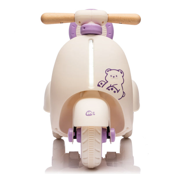 English Elm 12v Kids Electric Tricycle Toddler Ride on Scooter Wooden Handle Parental Remote Control Purple W1578P381425