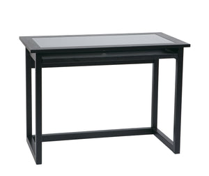 OSP Home Furnishings Tool Less Meridian Computer Desk Black / Clear Glass