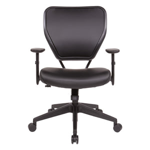 OSP Home Furnishings Silver Ion Antimicrobial Ergonomic Office Chair with Lumbar Support and Adjustable Arms Black 5500D-R107