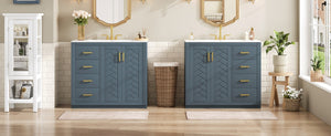 English Elm 72'' Bathroom Vanity With Ceramic Sink - Stylish Freestanding Set, Solid Wood Frame, Ample Storage & Modern Design N710SS00015C
