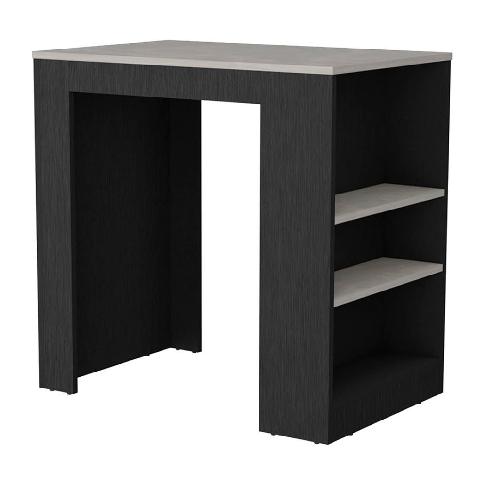 English Elm Portree Kitchen Island With Multifunctional Design, 3 Shelves, Space-Saving Storage & Modern Style B070P188818-GIGA