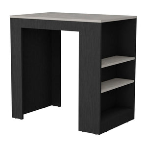 English Elm Portree Kitchen Island With Versatile 3-Side Shelves For Space-Saving Storage & Modern Dining Solutions B200P188818-GIGA