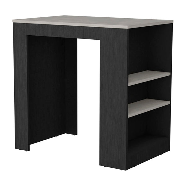 English Elm Portree Kitchen Island With Versatile 3-Side Shelves For Space-Saving Storage & Modern Dining Solutions B200P188818-GIGA