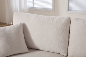 English Elm Sleeper Sofa Bed – Modern Linen Pull-Out Couch, 2-3 Seater With Memory Foam, Perfect For Small Spaces! W3696S00003-GIGA