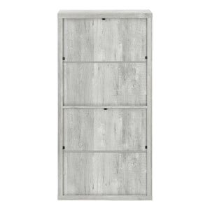 English Elm Bookshelf, 5-Tier Modern Etagere with 3 Adjustable Shelves and Reclaimed Wood-Look Finish, Compact Grey 50 L x 15 W x 7 H B2710P219743