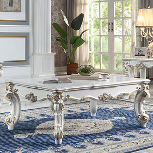 English Elm Antique Pearl Coffee Table – Elegant Scrolled Leg Design For Timeless Charm In Any Living Space B062P209127