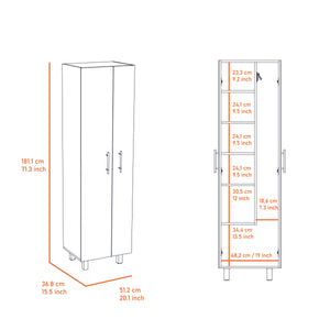 English Elm White Two Piece Laundry Room Set with Stainless Steel Sink Cabinet and Tall Pantry B062S00557