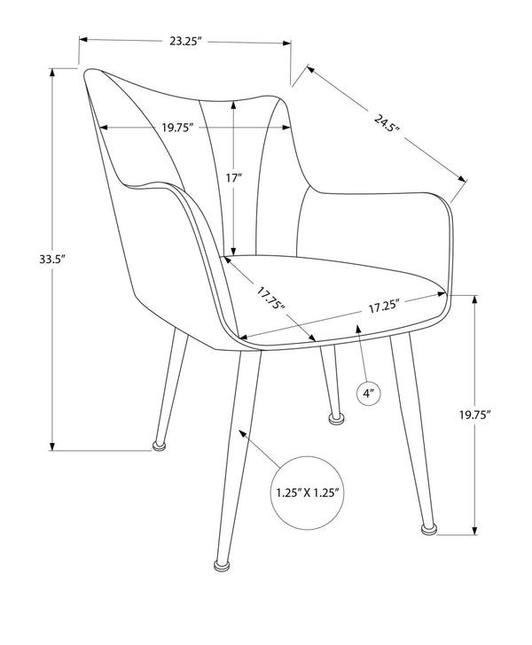 English Elm Dining Chair Set of 2 Channel Tufted Two Tone Faux Leather and Fabric Modern B2710P461765