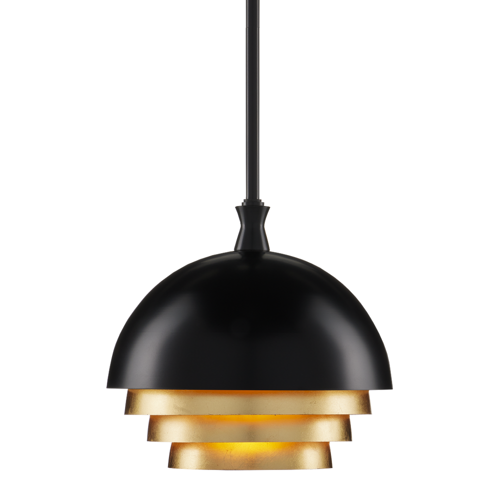 Salviati Black and Gold Pendant Light - Contemporary Mid-Century Design with Adjustable Height