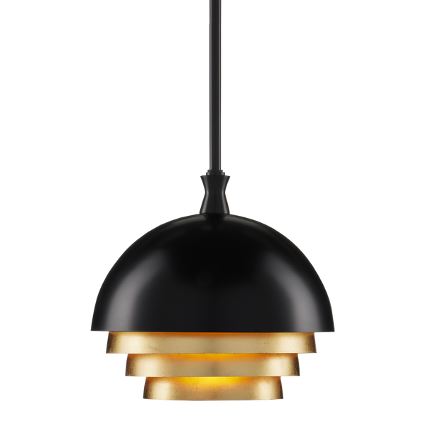 Salviati Black and Gold Pendant Light - Contemporary Mid-Century Design with Adjustable Height
