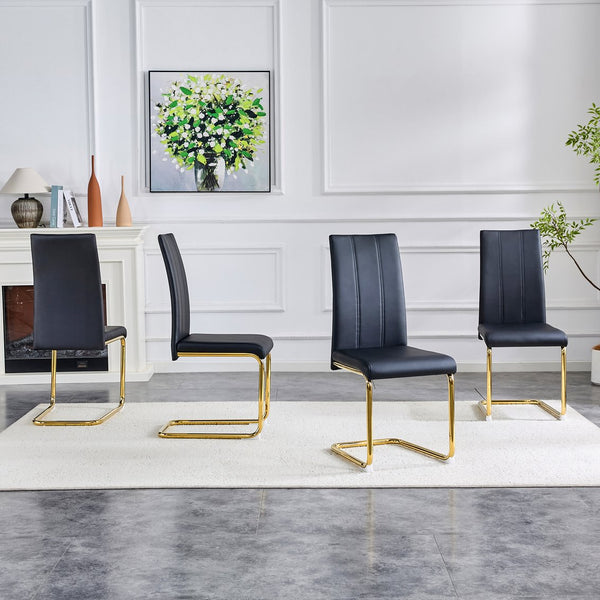 English Elm A Set of 2 Glam Faux Alligator Pvc Barstools with Crystal Buckle Detail Black,Gold W1512P491830