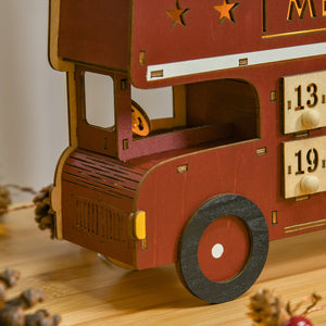 English Elm Light up Wooden Advent Calendar Village with 24 Drawers and Led Glow for Holiday Decor T3971P414423