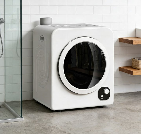 English Elm Compact Electric Clothes Dryer 1300w Stainless Drum Portable Apartment Laundry T3971P430789