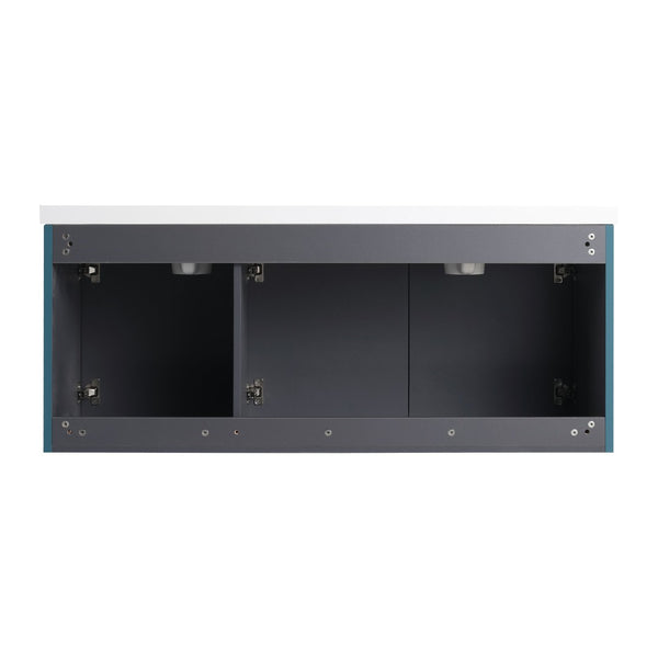 English Elm 48" Modern Wall-Mounted Bathroom Vanity With Resin Double Sink & Soft-Close Doors For Stylish Storage P1 W999S00351-GIGA