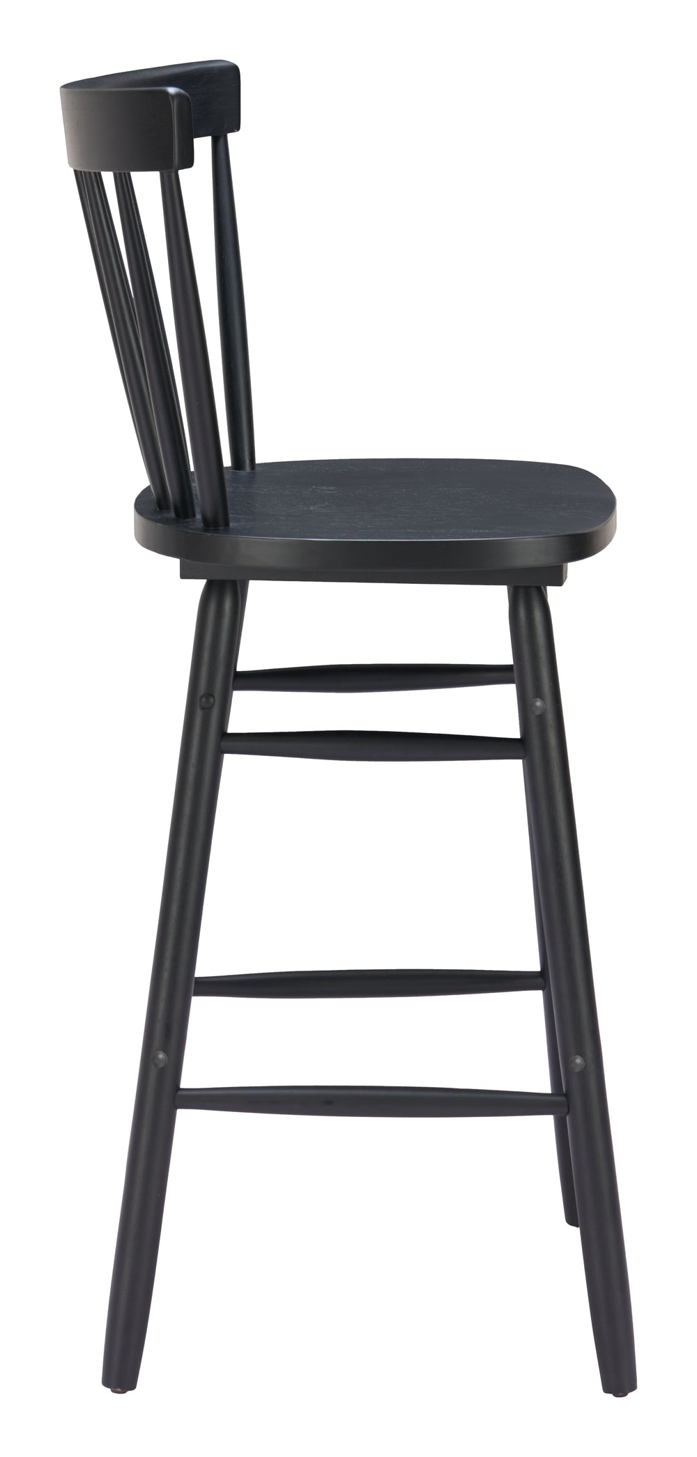 Zuo Modern Tyce Barstool Set Of 2 - Modern Elegance With Durable Rubberwood Design For Hospitality Spaces Black Rubberwood 110530-zuo-modern