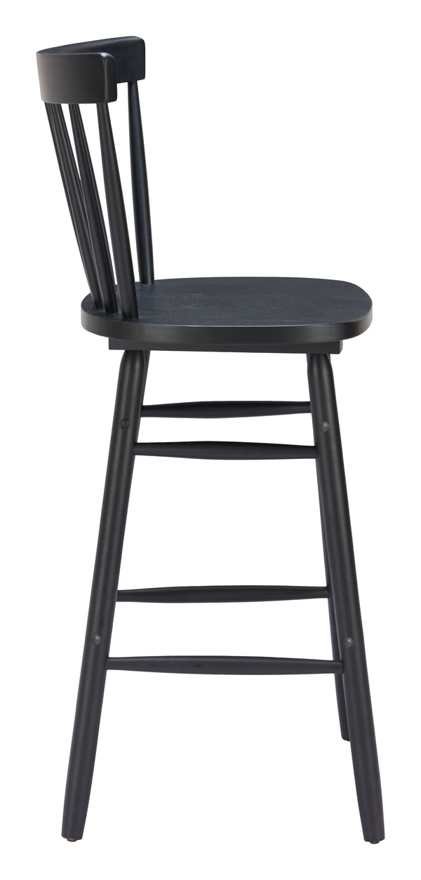 Zuo Modern Tyce Barstool Set Of 2 - Modern Elegance With Durable Rubberwood Design For Hospitality Spaces Black Rubberwood 110530-zuo-modern