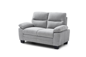 English Elm Summerton Plush Loveseat with Soap-Top Arms, Chenille Upholstery and Foam-Encased Coil Support Gray 31 L x 60 W x 15 H B078P349528