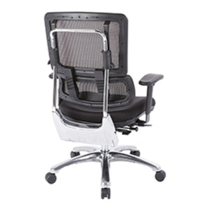 OSP Home Furnishings Vertical Mesh Back Manager Chair with Lumbar Support for Modern Home Office Use Coal 99662C-30