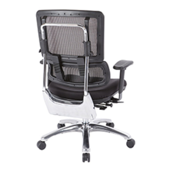 OSP Home Furnishings Vertical Mesh Back Manager Chair with Lumbar Support for Modern Home Office Use Coal 99662C-30