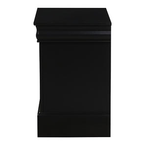 English Elm Black 2-Drawer Nightstand - Elegant Bedside Storage With Durable Craftsmanship For Modern Bedrooms B062P189240