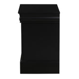 English Elm Black 2-Drawer Nightstand