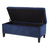 Madison Park Shandra II Modern/Contemporary Tufted Top Soft Close Storage Bench FPF18-0195 Blue