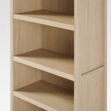 Chantelle Modern Arched Bookcase with Open Shelves Coastal Oak WECHA41OS1CO0 Walker Edison