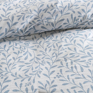 English Elm 5-piece Queen Microfiber Comforter Set Soft Printed Bedding with Decorative Pillows Blue B035P482938