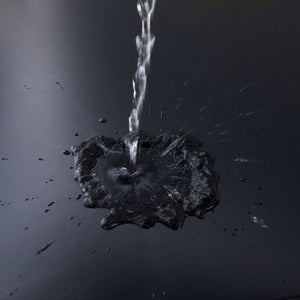 English Elm Black solid wood round table with rattan base, 31.5" diameter, 500 lb capacity, modern versatile dining centerpiece W2720P237621