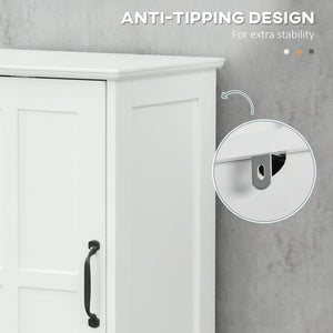 English Elm Kleankin Slim Bathroom Storage Cabinet - Tall Linen Tower With Adjustable Shelves, Drawer & Open Shelf W2225P217013