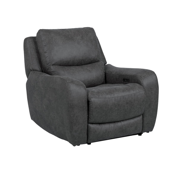 English Elm Contemporary Power Recliner with Plush High-Density Foam, Soft Track Arms, Hardwood Frame, Oversized Seat Dark Gray 40 L x 34 W x 30 H B2741P395239