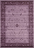 Unique Loom La Jolla Floral Machine Made Floral Rug Purple, Violet/Purple 7' 1" x 10' 0"