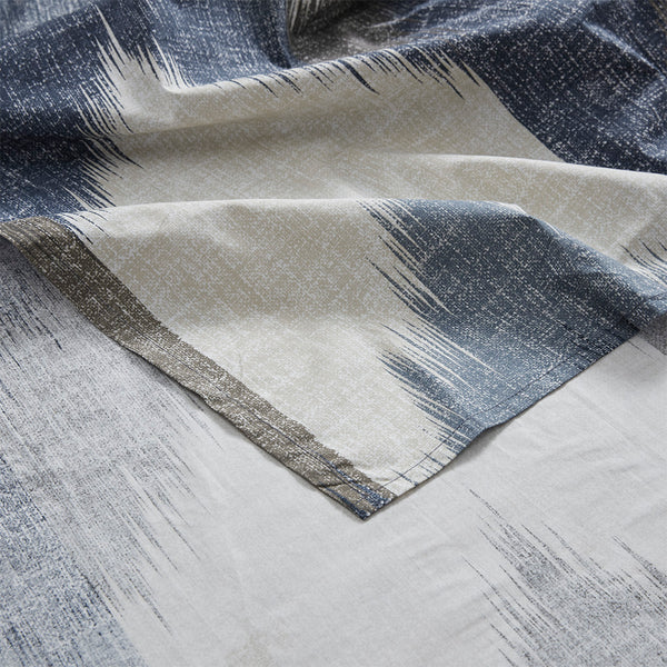 JLA Home INK+IVY - Cotton INK+IVY Alpine Shower Curtain — 200TC Broken Chevron in Blues & Taupe, Soft, Machine-Washable II70-541