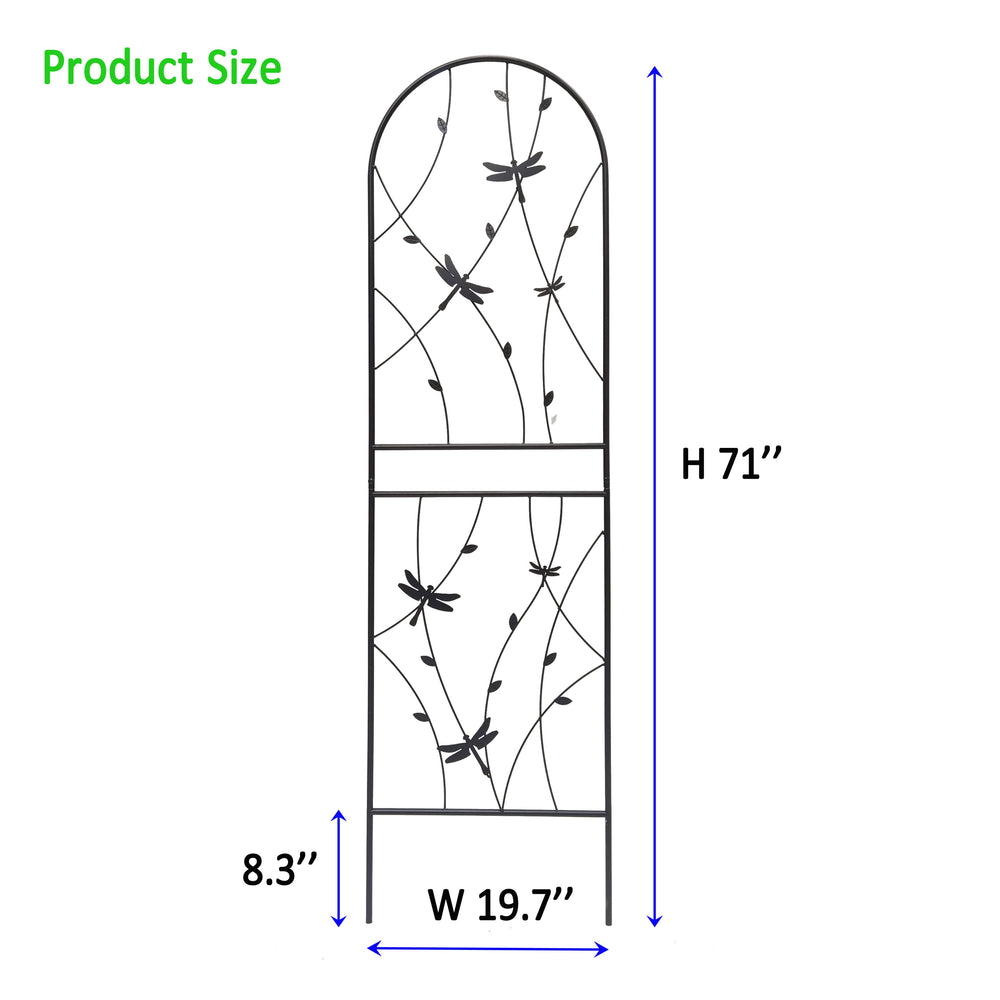 English Elm 4 Pack Powder-coated Metal Garden Trellis Panels Rustproof Climbing Plant Support Outdoor W1586P266865