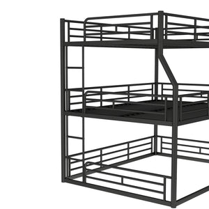 English Elm Twin Xl Solid Pine Loft Bed with Built-in Led Lighting and Storage Shelves Black W1580S00586