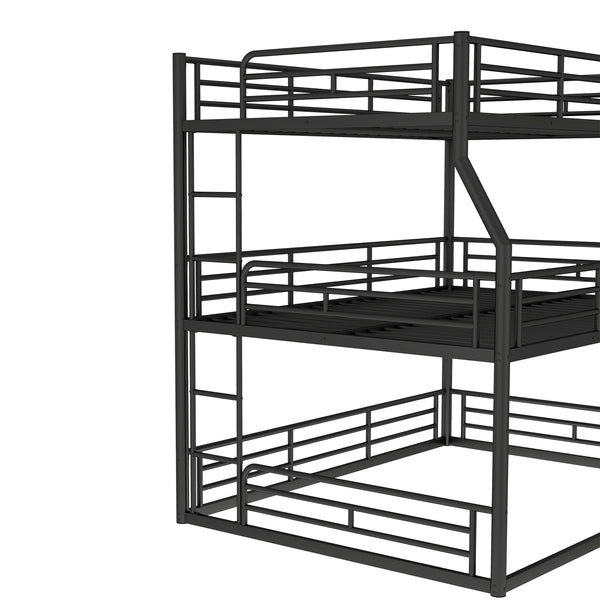English Elm Twin Xl Solid Pine Loft Bed with Built-in Led Lighting and Storage Shelves Black W1580S00586
