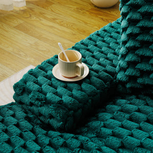 English Elm Green Turtle Velvet Sofa: Convertible Twin-Seat L-Shaped Chaise For Cozy Living Rooms & Small Spaces W3371S00041