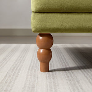 English Elm Mirod Oversized Polyester Accent Chair with Column Legs and Ergonomic Lumbar Support Green N760S0000028C