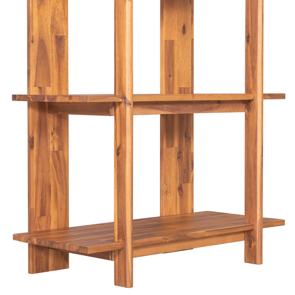 English Elm Christopher Knight Home® - 4-Tier Acacia Wood Bookcase with Anti-Tip Kit, Heavy-Duty Open Shelves Holds 120 lbs Each, Sleek Storage Solution Teak N758P294084T