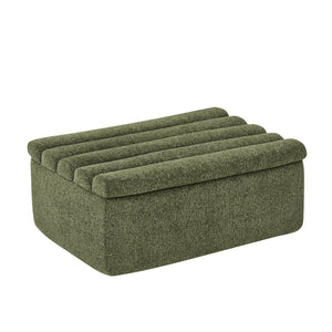 English Elm The Chenille Modular Ottoman Plush Foam Seat Flexible Footrest for Living Rooms Green W1413P298066