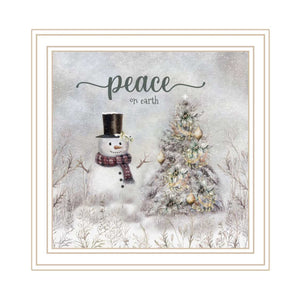English Elm Trendy Decor 4u Peace on Earth 2-piece Framed Winter Wall Art Set White Wood B067P252305