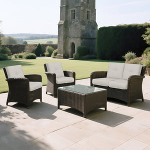 English Elm 2 High Back Patio Chair Cushions 2-Pack Tufted Outdoor Rocking & Adirondack Cushions Waterproof Comfortable Durable Garden Seating Beige W419P311604
