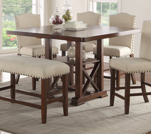 English Elm Classic 60" Dining Table with 18" Butterfly Leaf — Elegant Veneer Finish, Sturdy Rubberwood Base, 30"H Cherry 56 L x 56 W x 7 H B011S01791