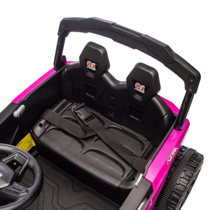 English Elm 24v Kids Utv Ride on with Dual 80w Motors Remote Control and Four Wheel Suspension Pink W1578P342131