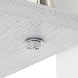 English Elm Rectangle Coffee Table - Modern Tempered Glass Top With Mdf Shelf For Stylish Living Room Organization W241P181456-GIGA