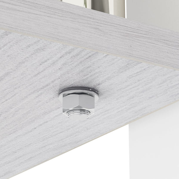 English Elm Rectangle Coffee Table - Modern Tempered Glass Top With Mdf Shelf For Stylish Living Room Organization W241P181456-GIGA