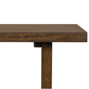 English Elm Console Table with Open Shelf Dark Coffee Finish Entryway Sofa Accent in Wood B035P408403