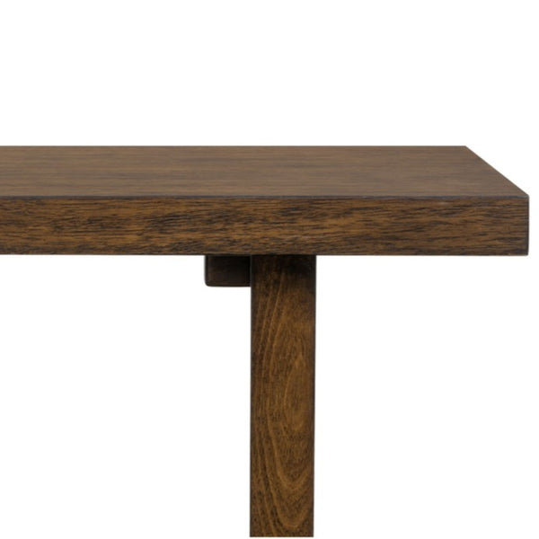 English Elm Console Table with Open Shelf Dark Coffee Finish Entryway Sofa Accent in Wood B035P408403