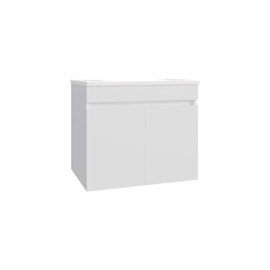 English Elm Bathroom Sleek Single-Door Vanity with Integrated Sink — Modern Minimalist Engineered Wood Storage, Durable & Eco-Friendly White 28.74 L x 23.23 W x 12.99 H B097P296872