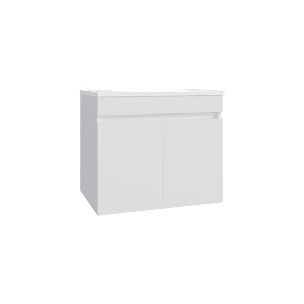 English Elm Bathroom Sleek Single-Door Vanity with Integrated Sink — Modern Minimalist Engineered Wood Storage, Durable & Eco-Friendly White 28.74 L x 23.23 W x 12.99 H B097P296872
